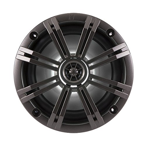 Kicker 6.5 Inch KM-Series LED Marine Speakers 41KM654LCW (Pair) - Waterproof Boat Audio System for Outdoor Boating, Pool Parties & Marine Entertainment