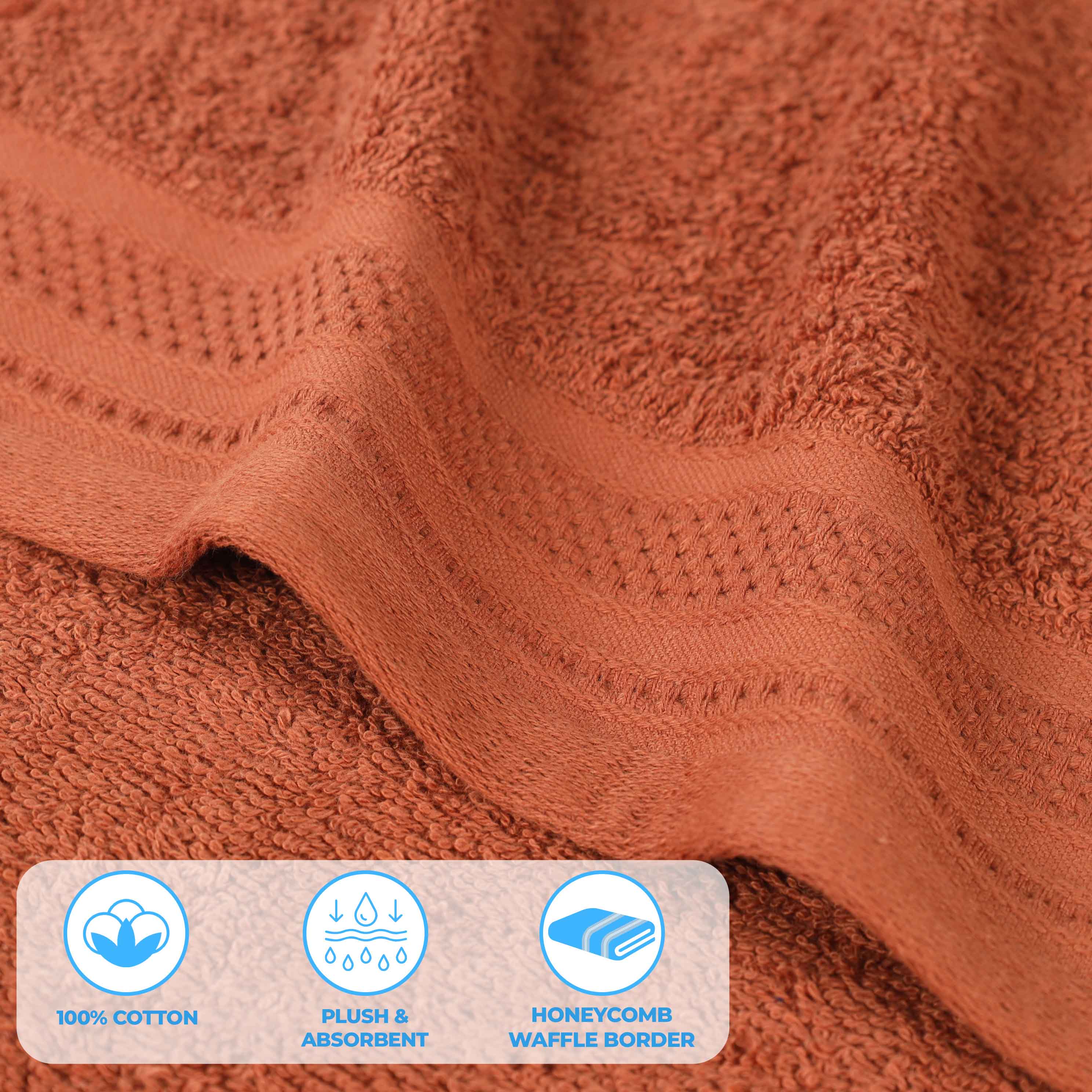 Premium Honeycomb Waffle Weave Cotton Bath Towels - Ultra Soft & Absorbent Luxury Bath Sheets Set of 2 for Spa, Hotel & Home Bathroom Use
