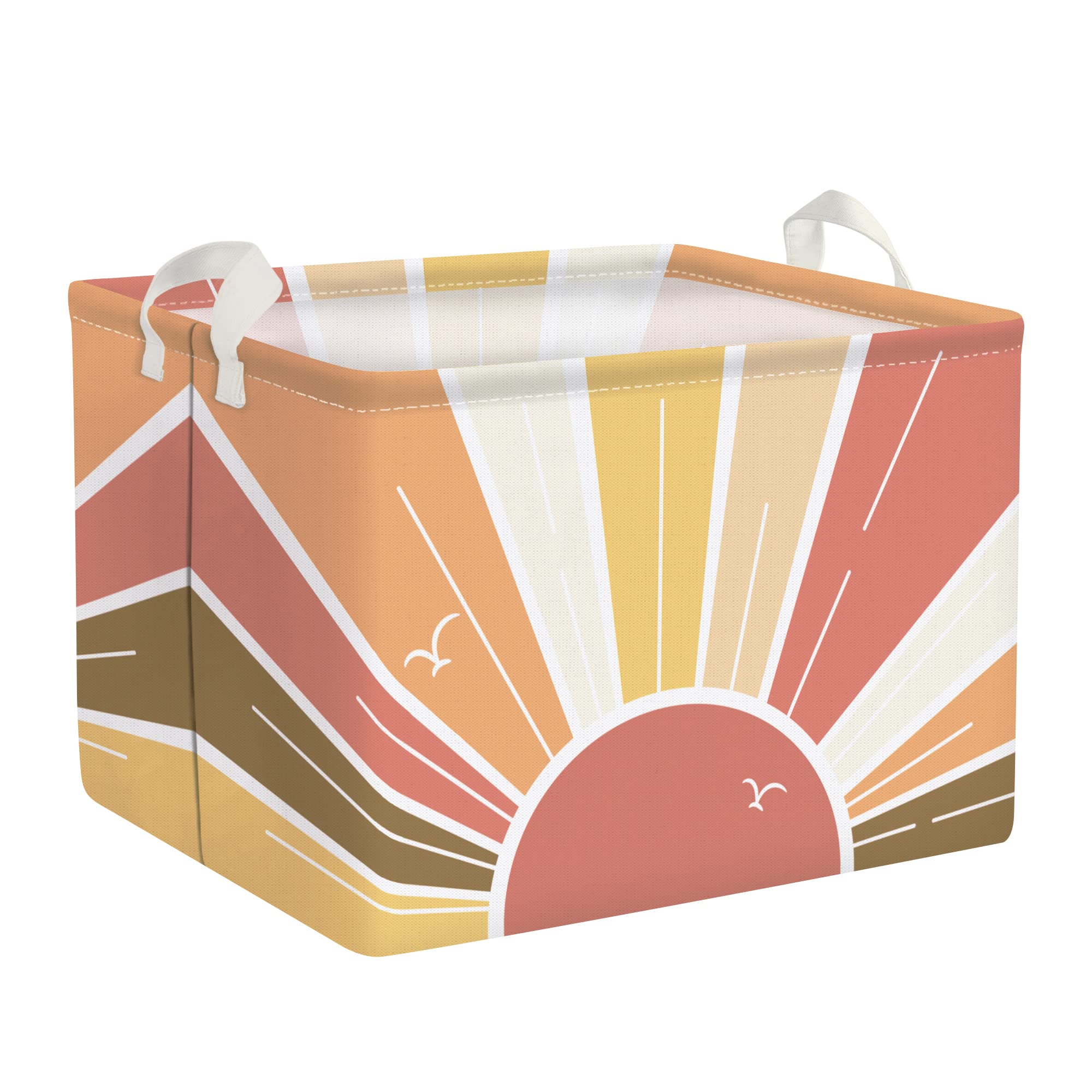 Boho Baby Girl Basket - Red Seagrass Storage Bin for Bathroom, Shower, Nursery & Kids Room | Toy Organizer, Blanket Holder, Bookshelf Decor & Gift Idea