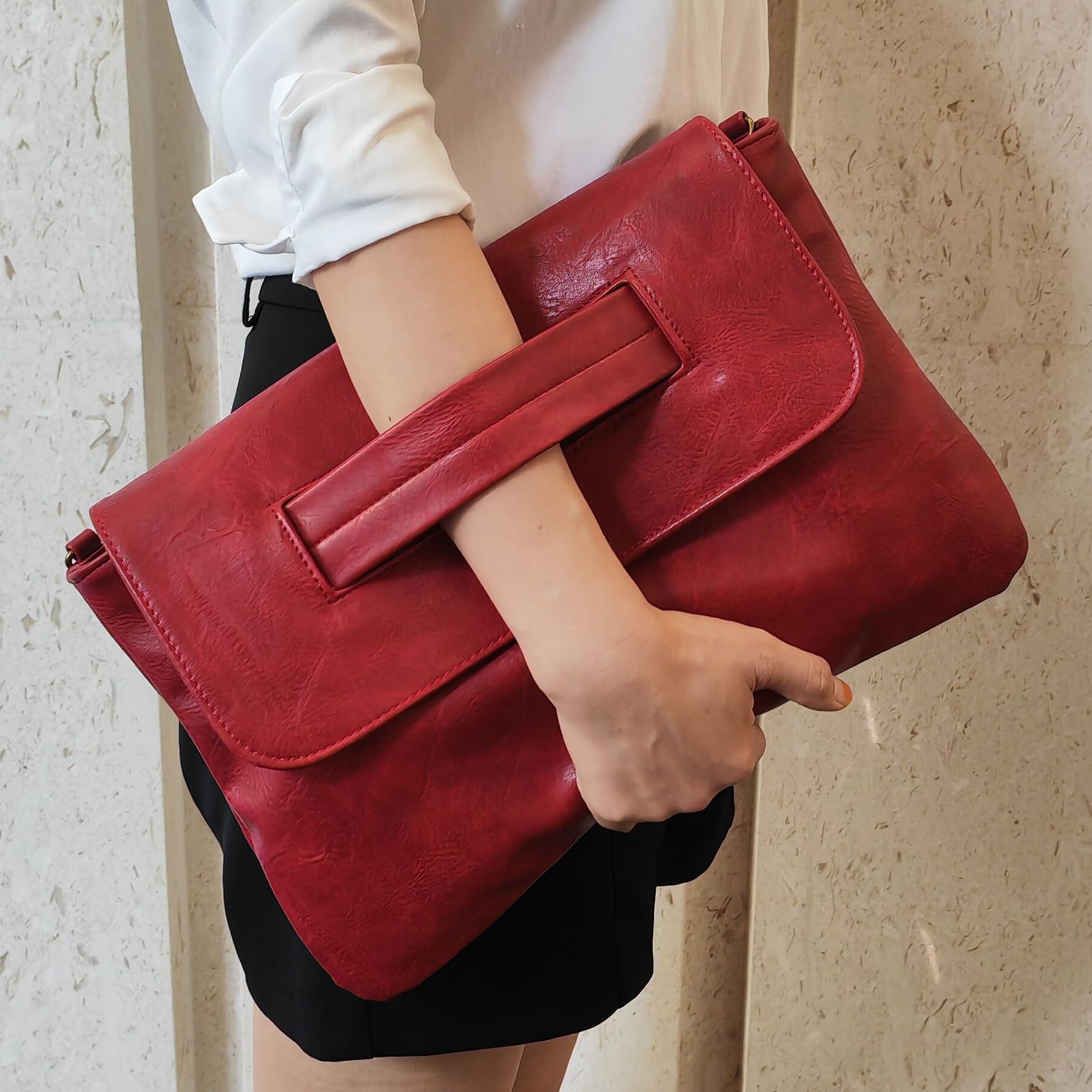 Stylish Women's PU Leather Handbag - Large Capacity Messenger Bag & Clutch Purse for Daily Use, Work, Travel and Special Occasions