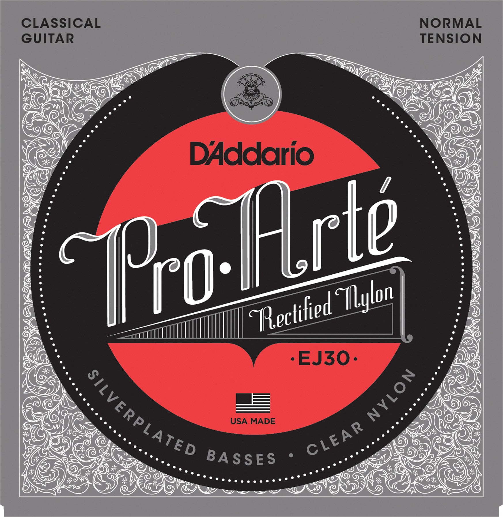 D'Addario EJ30 Classics Rectified Classical Guitar Strings - Normal Tension | Premium Nylon Strings for Classical & Flamenco Guitar | Perfect for Performances, Practice & Recording Sessions