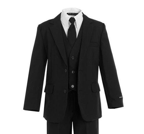 Classic Slim Black Suit for Boys - Formal Wear for Weddings, Parties & Special Occasions