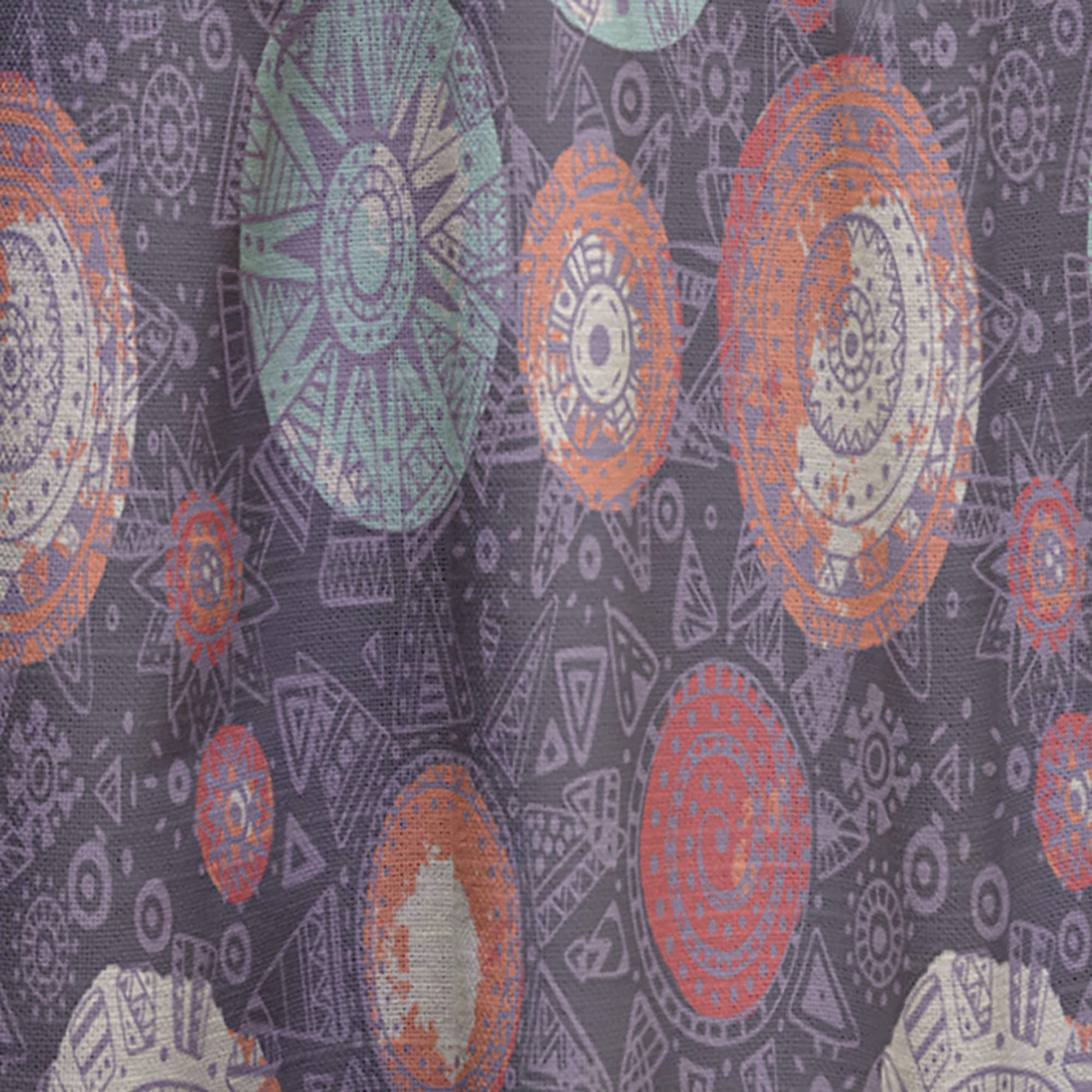 DesignQ Thermal Insulated Doodle Suns Pattern Curtains - Single Panel 52x84 - Blackout Drapes for Bedroom & Living Room - Perfect for Sun Protection & Room Decor
