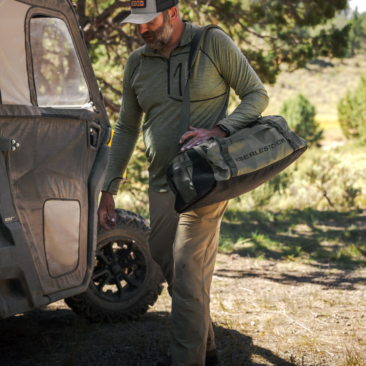 Eberlestock Hyllus Duffel Bag - Ultra Durable Water-Resistant Travel Duffel with Multiple Internal & External Pockets - Perfect for Camping, Hiking, Gym & Outdoor Adventures
