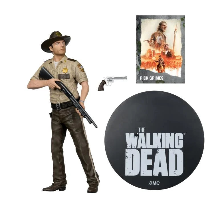 The Walking Dead TV Series Rick Grimes 1/8 Scale Action Figure - Collectible Zombie Apocalypse Character Model for Fans & Display