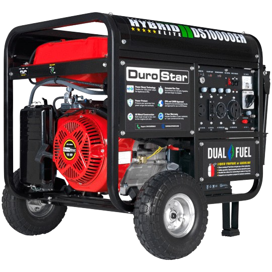 DuroStar DS10000EH 8000W/10000W Dual Fuel Portable Generator with Electric Start - Reliable Power for Home Backup, Camping & Job Sites