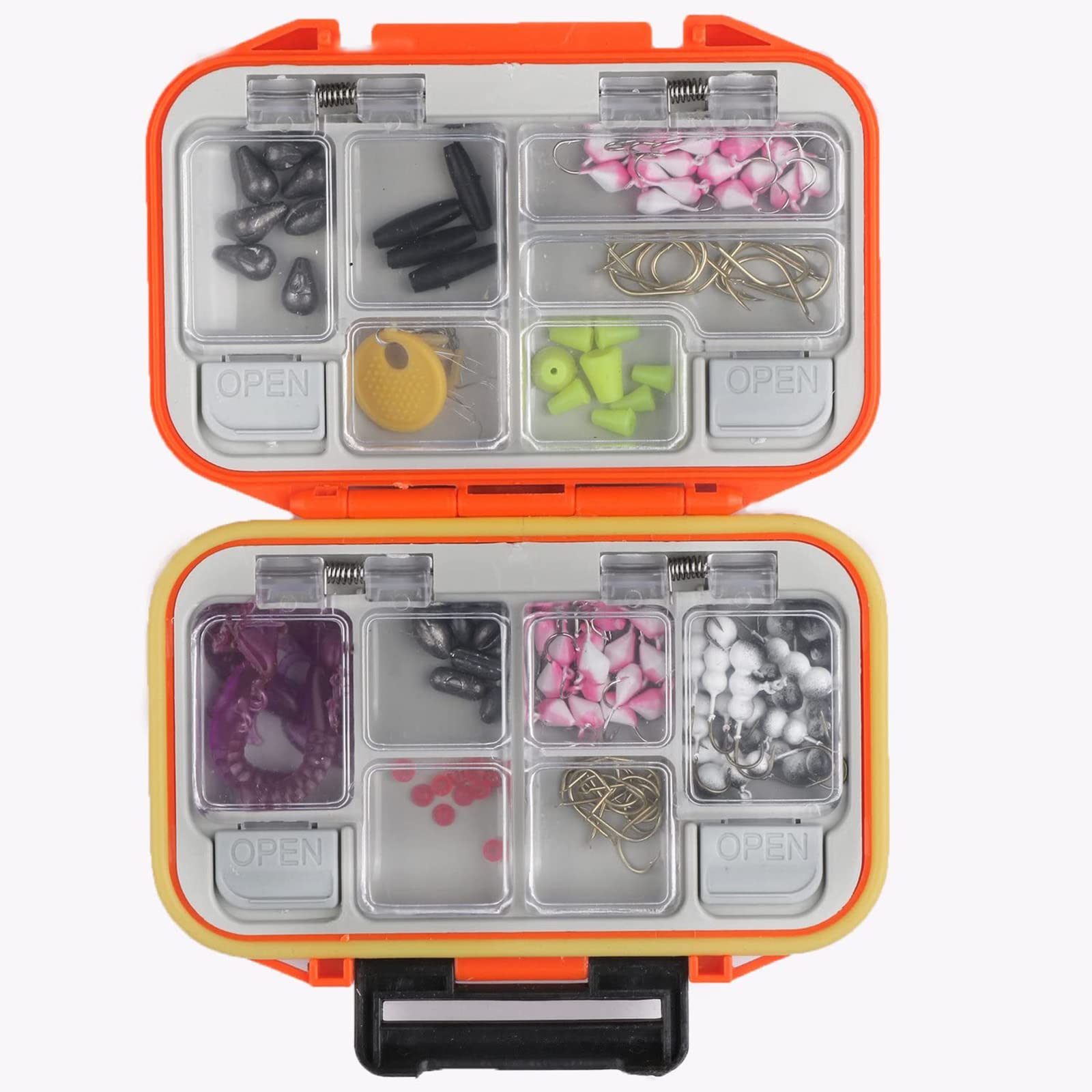 **Floating Fishing Tackle Box - Double-Sided Adjustable Storage Organizer for Lures, Hooks, Beads & Jewelry - Waterproof & Durable for Outdoor Fishing & Crafting**