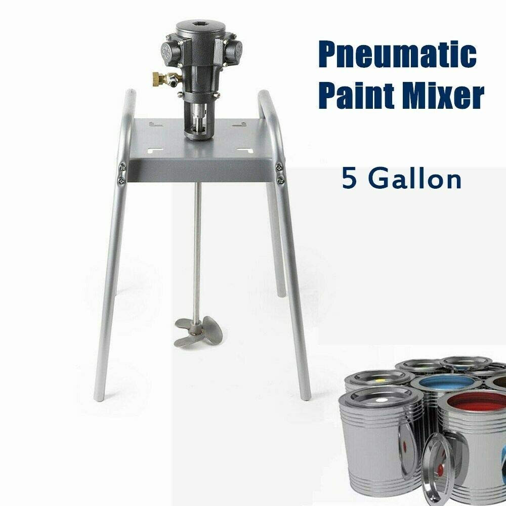 5 Gallon 20L Automatic Pneumatic Paint Mixer Machine - Air Agitator Blender Stirrer with Lifting Platform for Paint, Coating, Viscous Liquids & Ink - Perfect for Industrial Painting, Auto Body Shops & DIY Home Projects