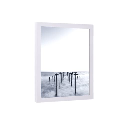 30x40 White Wooden Picture Frame with Acrylic Plexiglass - Large Wall Hanging Frame for Artwork, Posters & Photos - Perfect for Living Room, Bedroom & Office Decor