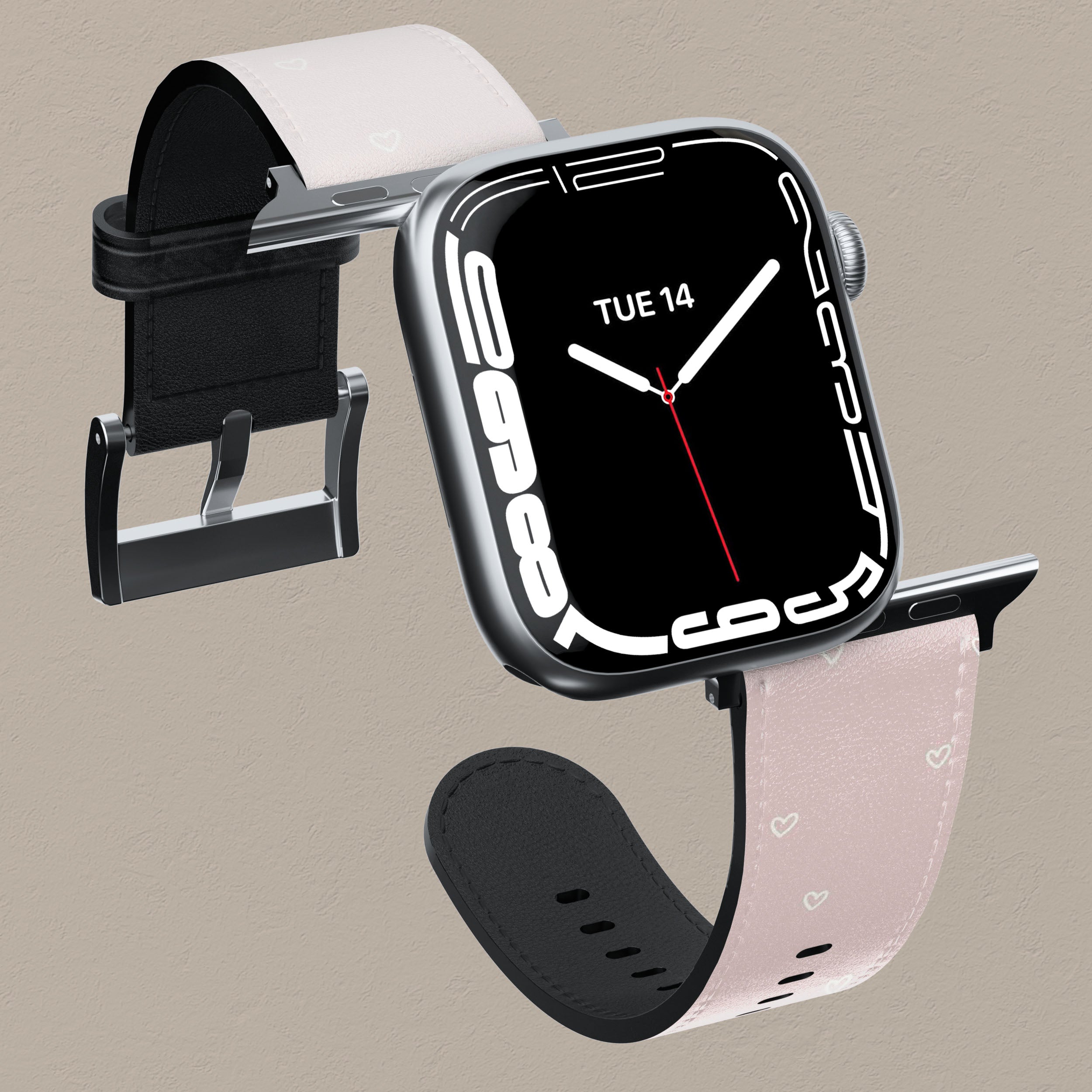 Sweet Hearts Apple Watch Band - Soft Silicone Replacement Strap for Women, Compatible with Apple Watch Series 9/8/7/6/SE/5/4/3/2/1 (38mm 40mm 41mm 42mm 44mm 45mm) - Perfect for Workouts, Daily Wear & Valentine's Gifts