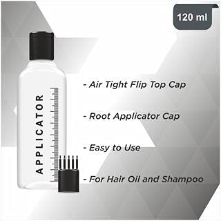 4 Pack Hair Root Applicator Bottles with Comb Cap - 120ml Oval Transparent PET Containers for Hair Oil, Shampoo & Scalp Treatments - Perfect for At-Home Hair Care & Salon Professional Use