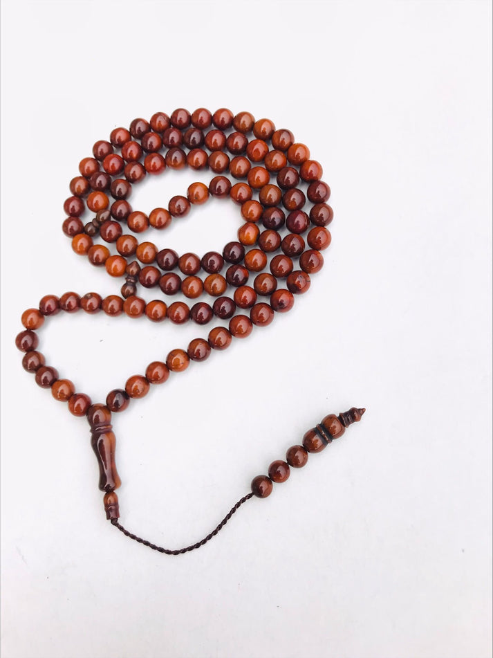 Premium Kokka Wood Tasbih - 10MM Prayer Beads (33 Count) - Islamic Rosary for Meditation, Dhikr & Spiritual Relaxation - Perfect for Daily Worship, Stress Relief & Mindful Practices