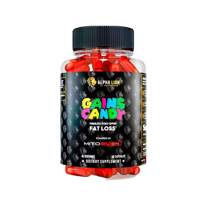 Alpha Lion Gains Candy Mitoburn 60 Caps - Premium Fat Burner & Energy Booster for Weight Loss & Workout Performance | Gym, Fitness & Bodybuilding Supplement
