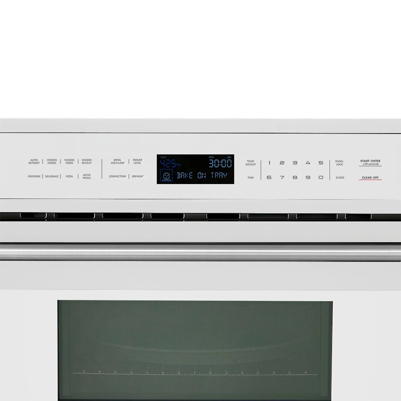 Forno Oliena FMWDR3093 30-Inch White Microwave Oven with Stainless Steel Handle - 30WHT Compact Countertop Microwave for Kitchen, Dorm, Office & Small Spaces