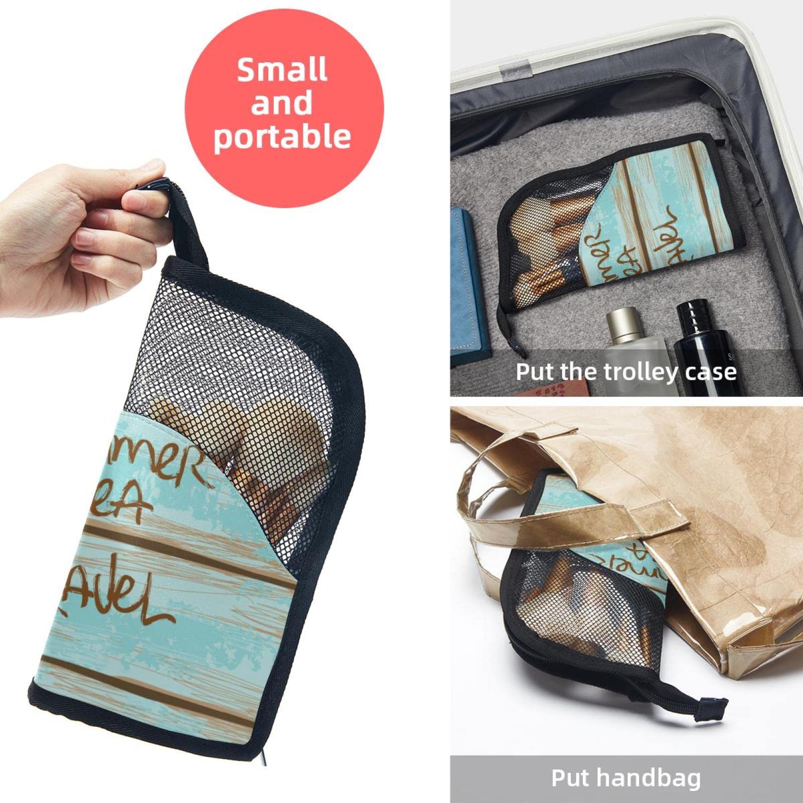 12-Piece Makeup Brush Set with Retro Starfish Organizer Bag - Portable Travel Cosmetic Brush Holder for Professional & Home Makeup Application