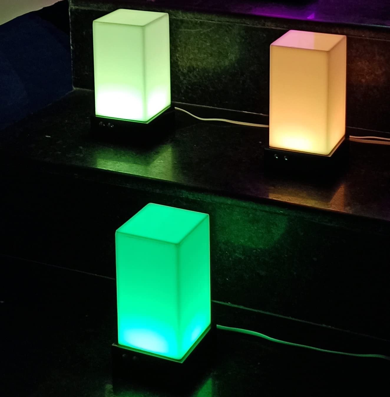 Telepathy® Crystal - Wi-Fi Enabled Color Changing Friendship Lamp for Long Distance Relationships | Perfect Gift for Couples, Family & Friends Staying Apart | Set of 3 Lamps for Bedroom, Living Room & Office Decor