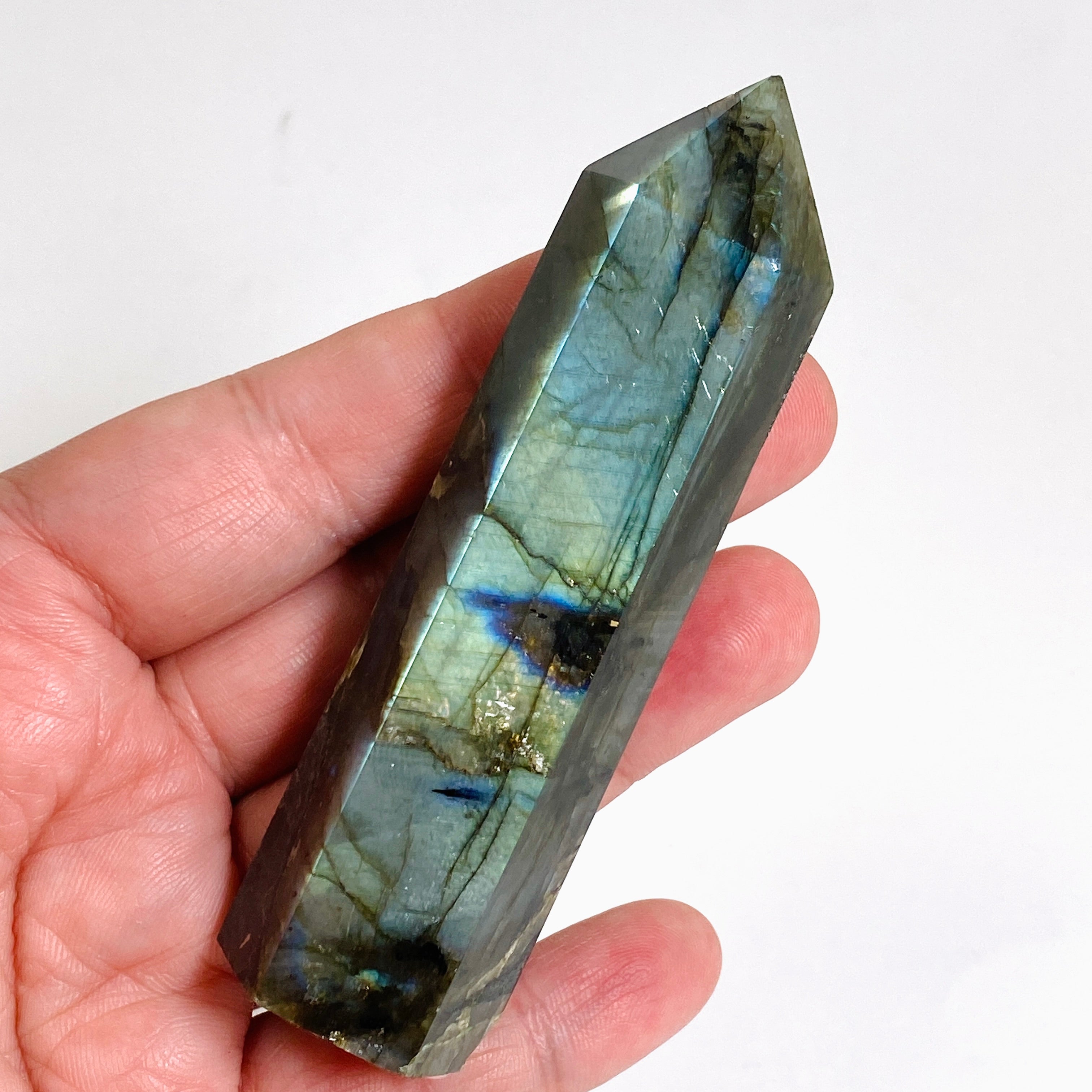 Labradorite Small Generator LSG 06 - Portable Crystal Energy Device for Home & Office Meditation, Healing & Spiritual Practice