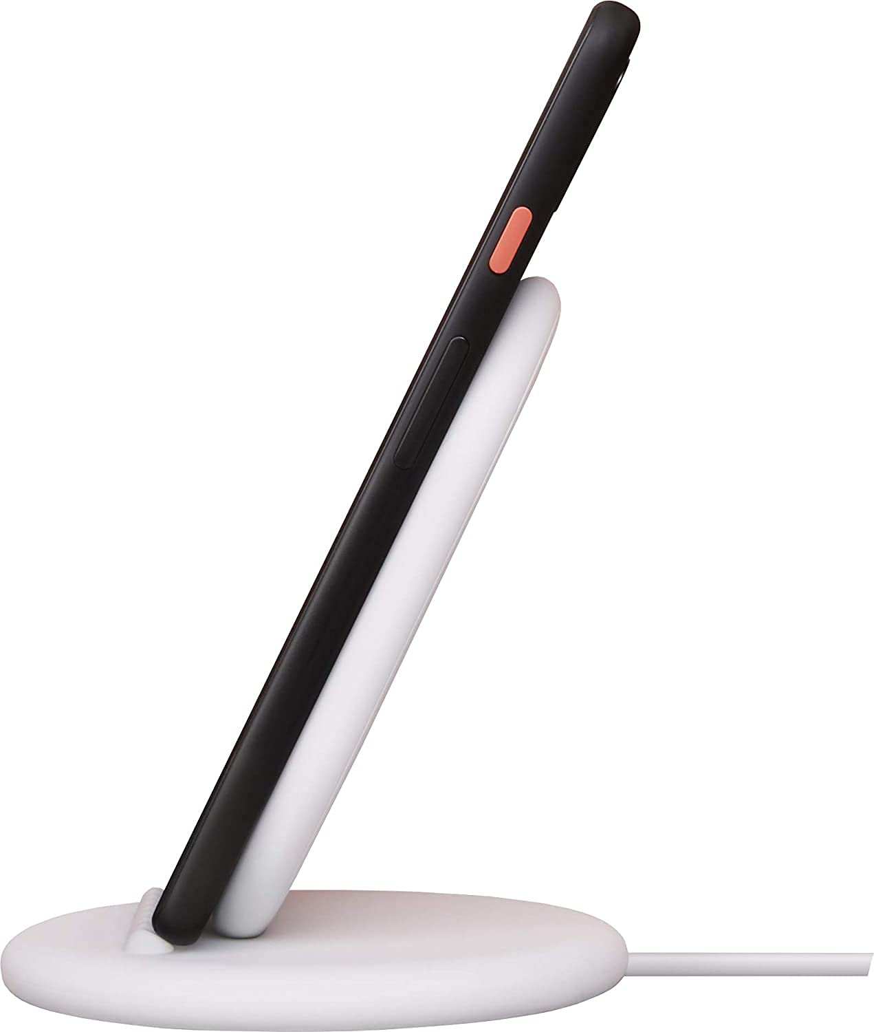 Google Stand Wireless Charger Qi-Certified 15W Fast Charging Pad - Compatible with iPhone 12/12 Pro/12 Pro Max/12 Mini, iPhone 11/11 Pro/11 Pro Max, iPhone SE (2nd Gen) - White Retail Packaging - Perfect for Home, Office & Nightstand Charging