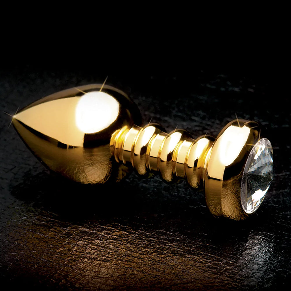 Premium Gold Metal Luv Butt Plug - Sensual Adult Toy for Couples & Solo Play - Perfect for BDSM, Roleplay & Spicing Up Your Intimate Moments