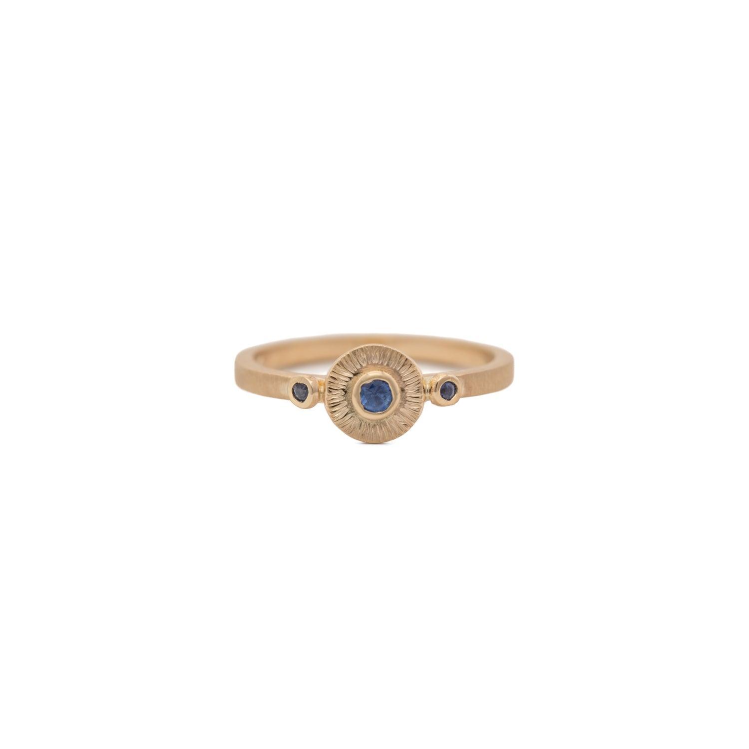 14k Gold Ring for Women - Elegant Solaris Design, Dainty Stackable Band, Perfect for Engagement, Wedding, Anniversary & Everyday Wear