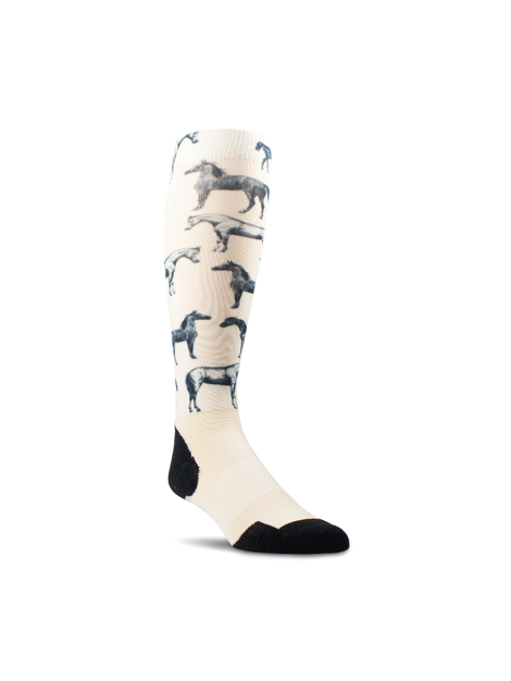 AriatTEK Slim Printed Performance Socks for Men & Women - Moisture-Wicking Athletic Socks for Running, Hiking & Workouts - Comfortable Breathable Socks for Sports & Outdoor Activities