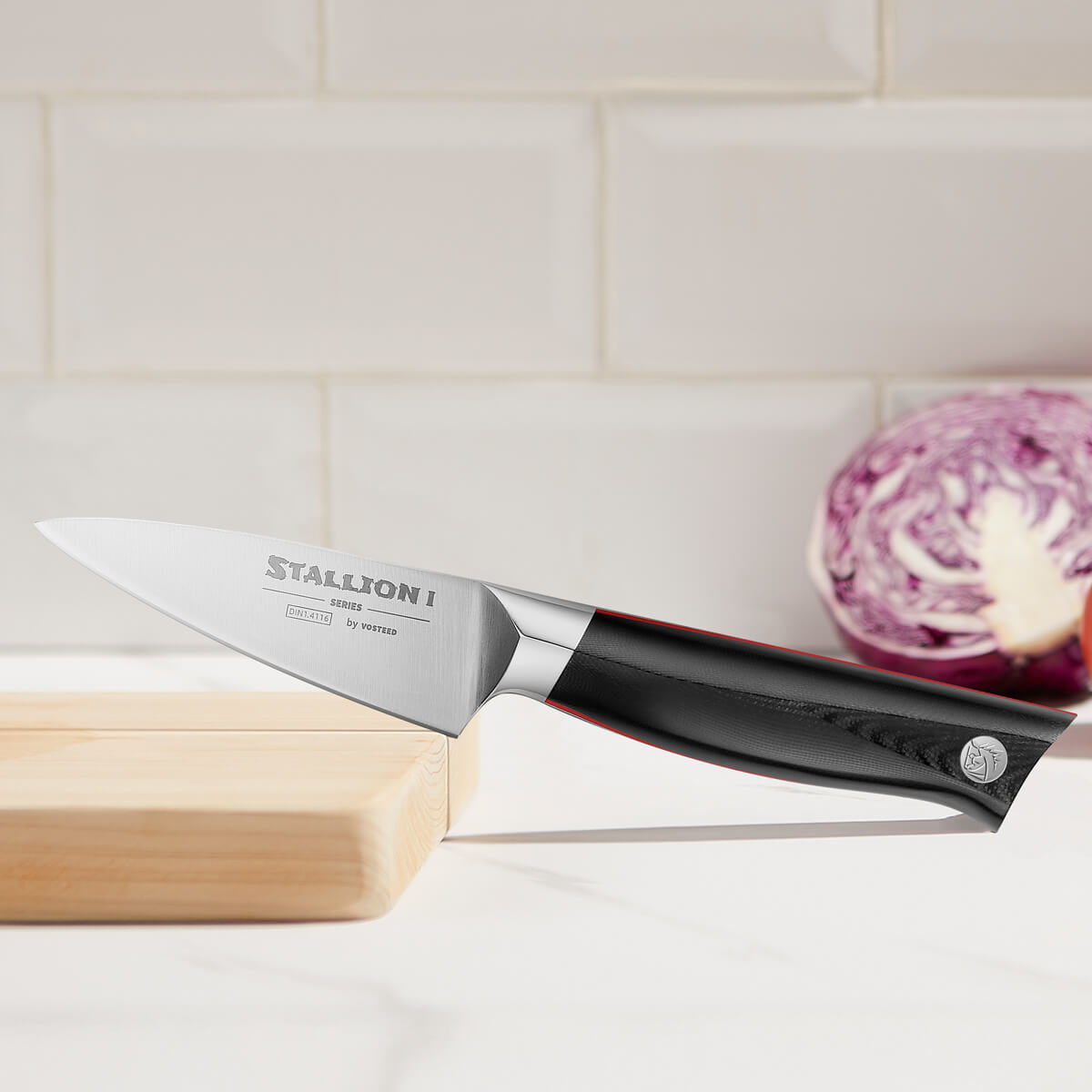 Stallion I 3.5 Inch Paring Knife - Premium Kitchen Knife for Peeling, Slicing & Precision Cutting - Perfect for Fruits, Vegetables & Small Food Prep