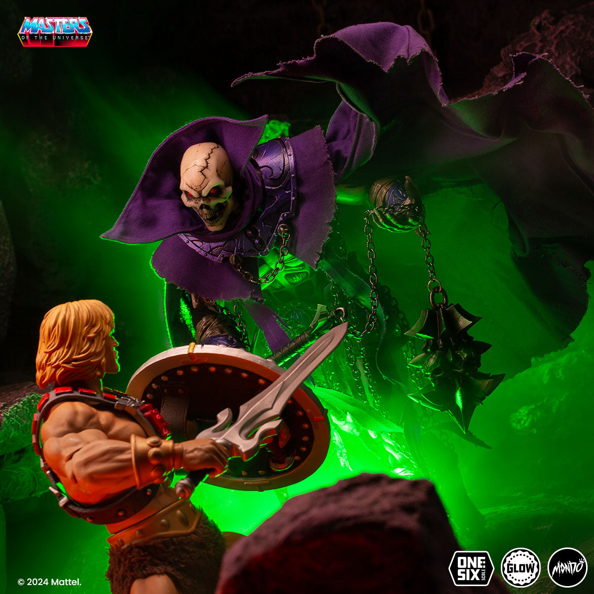 Masters of the Universe Scare Glow Deluxe 1/6 Scale Action Figure - Timed Edition Collectible for Display & Role Play | Perfect for Fans, Collectors, and Home Decor