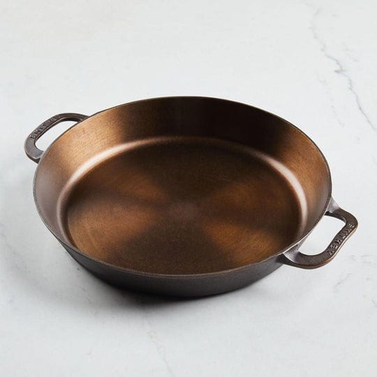Smithey Ironware 14-Inch Dual Handle Cast Iron Skillet - Polished Cast Iron Frying Pan for Roasting, Frying, Grilling & BBQ - Made in USA - Perfect for Camping, Outdoor Cooking & Home Kitchen Use