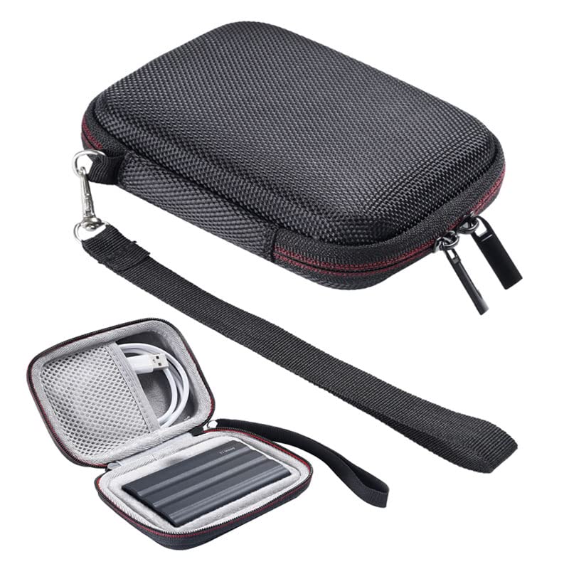 EVA Hard Carrying Case for Samsung T7 Shield SSD - Portable Protective Storage Bag with Adjustable Strap | Perfect for Travel, Office & Data Backup