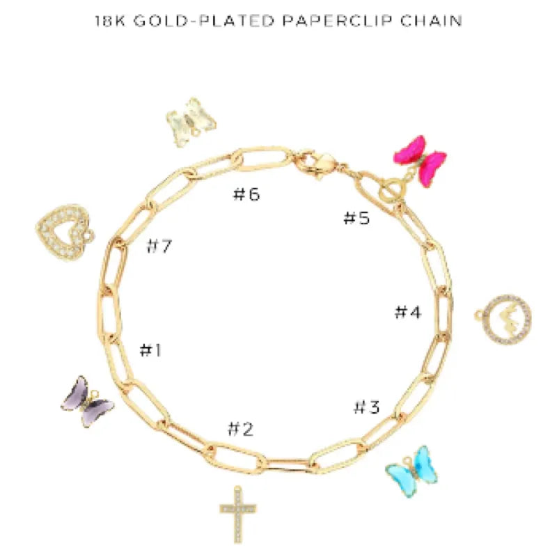 Elegant Charm Bracelet with Assorted Charms - Perfect for Women's Fashion Jewelry & Gift Giving - $54.00 - Ideal for Parties, Weddings & Everyday Wear
