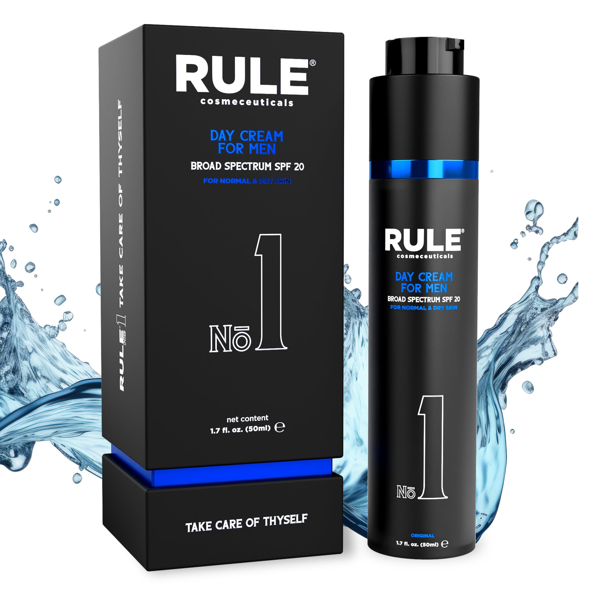 Best Men's Day Cream with SPF 20 - 10-in-1 Face Moisturizer for Normal to Dry Skin | Enriched with Collagen, Vitamin B, C & E | 50 mL | Perfect for Daily Skincare & Sun Protection Routine