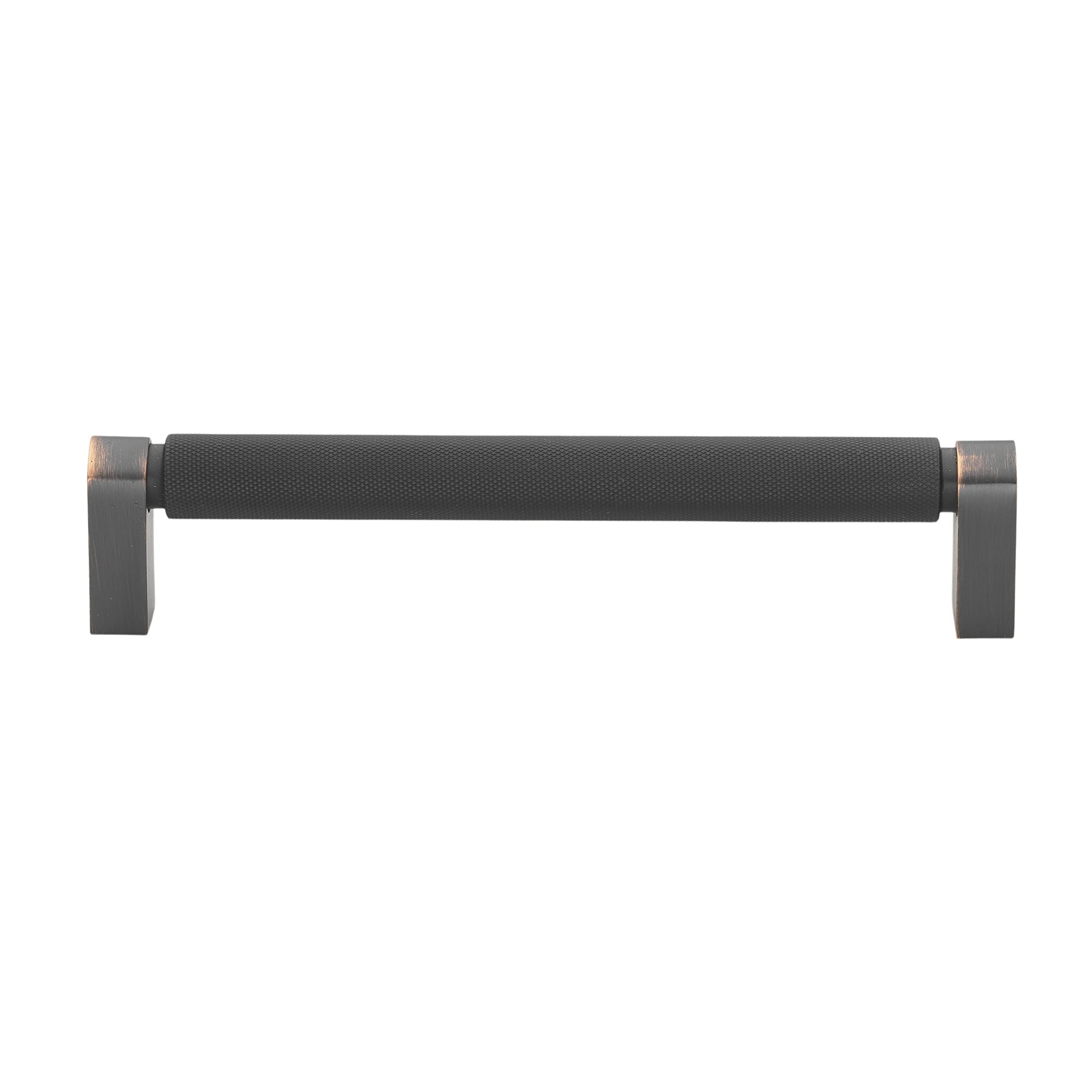 GlideRite Solid Knurled Bar Pull Cabinet Handle - 5 Inch & 6-5/16 Inch (4788) - Perfect for Kitchen Cabinets, Drawers & Furniture Hardware Upgrade