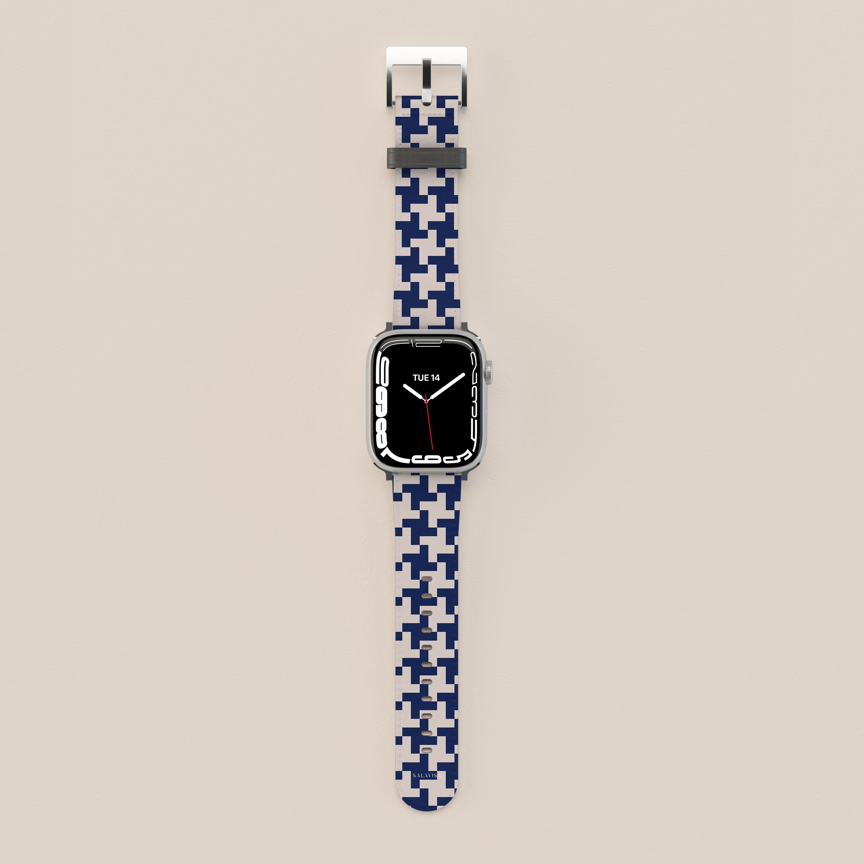 Premium Blue Glen Plaid Apple Watch Band - Stylish & Durable Replacement Strap for Apple Watch Series 1-9 - Perfect for Work, Gym & Everyday Wear