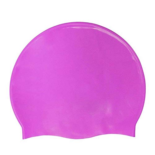 Premium Lightweight Silicone Swim Cap for Women, Men & Kids - Stretchable Bathing & Shower Cap for Long & Short Hair (Multi Colors, Pack of 1) - Ideal for Swimming, Water Aerobics & Spa Use