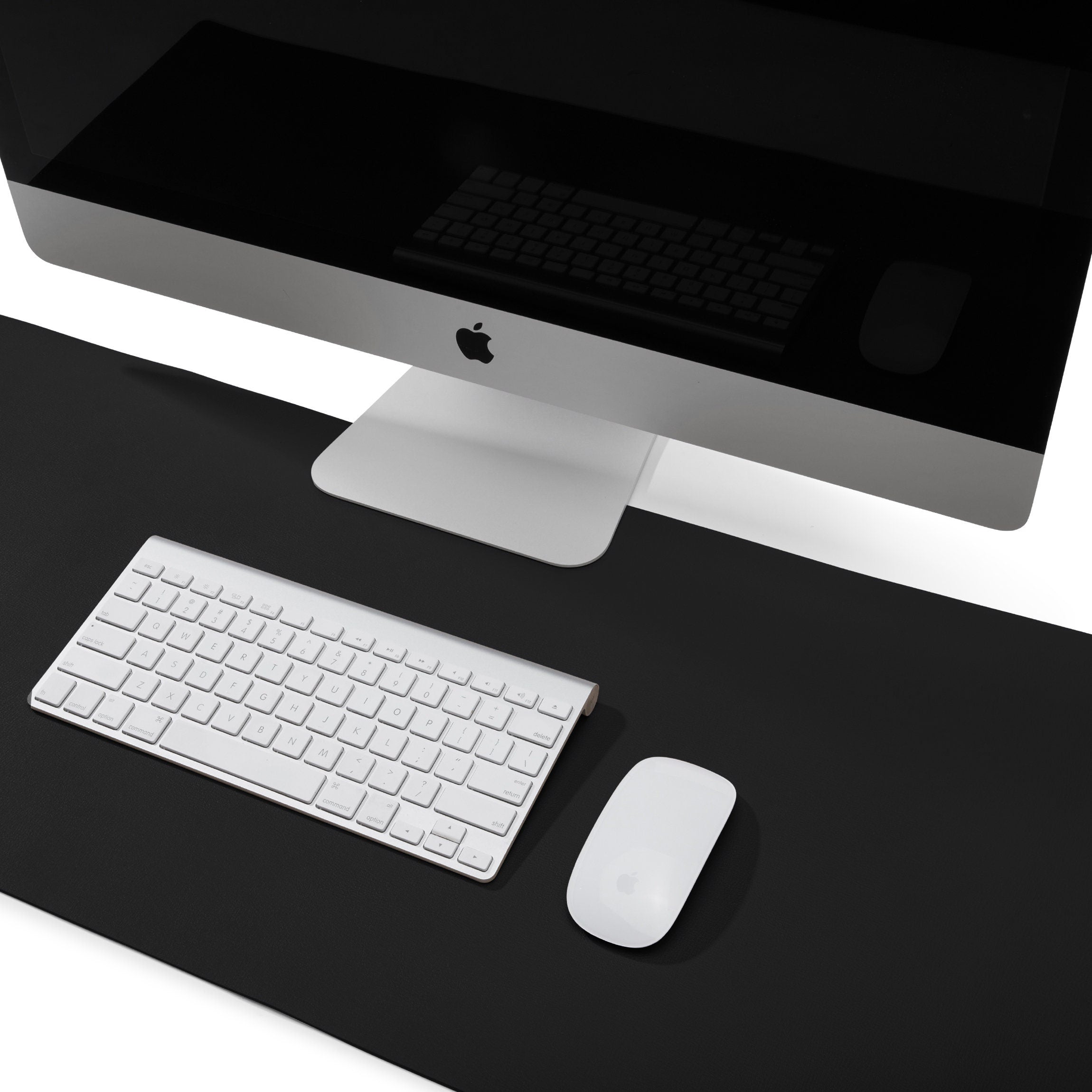 Extra Large Black Modern Desk Pad - Non-Slip Office Desk Mat for Writing, Computer Work & Home Office Organization (36x18 Inches)