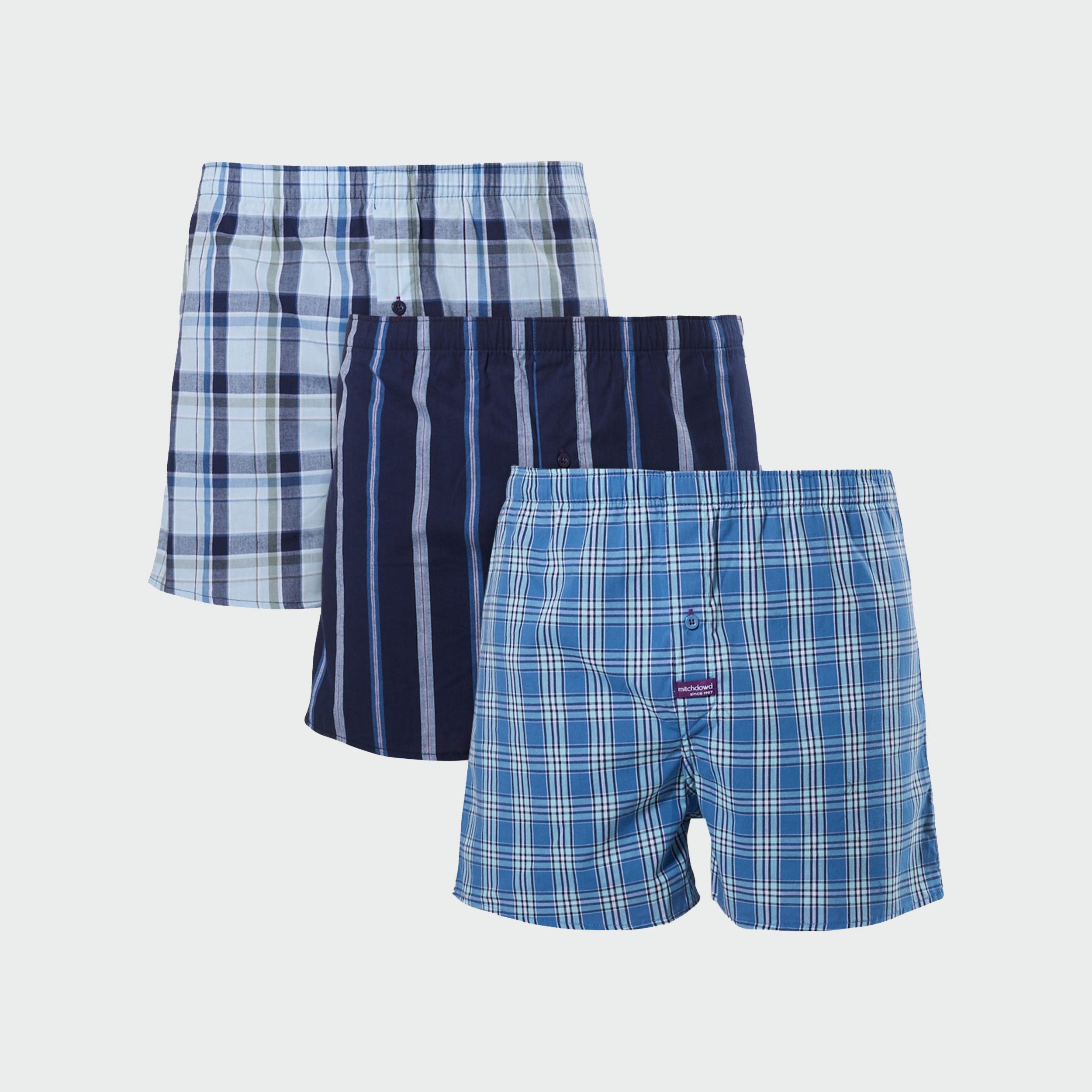 Men's Classic Cotton Boxer Shorts 3-Pack - Soft Breathable Underwear for Everyday Comfort | Perfect for Work, Gym & Lounge