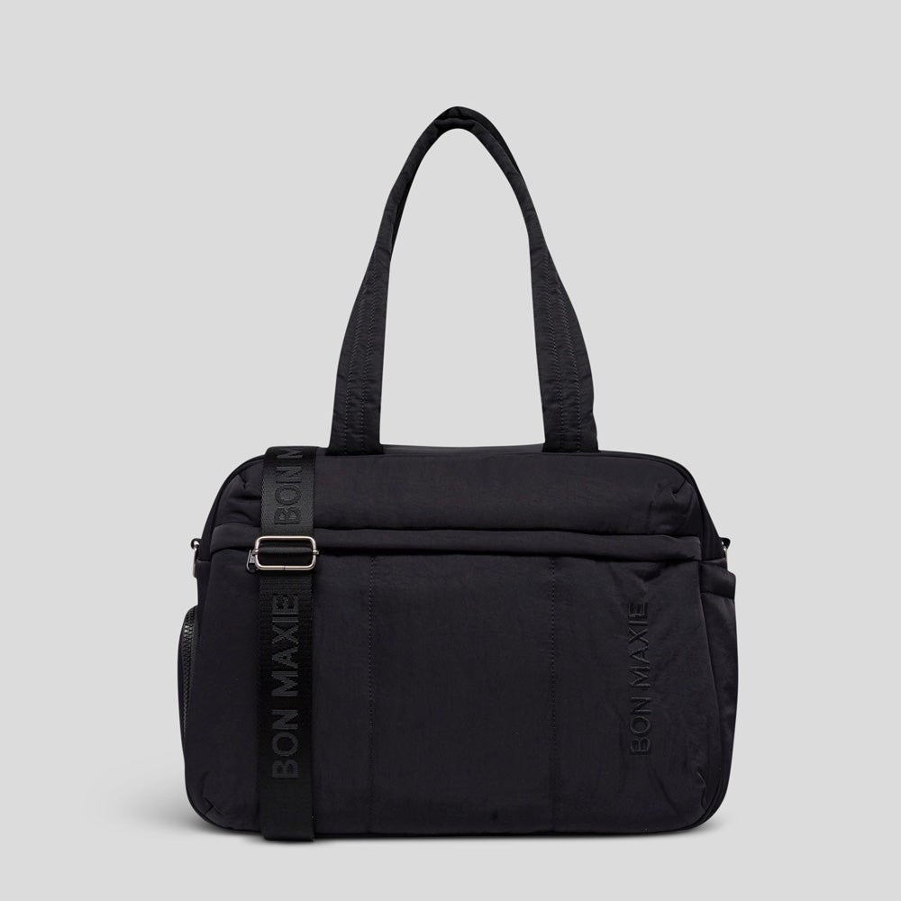 Premium Everyday Duffel Bag - Large Travel Gym Sports Bag for Men & Women - Waterproof Durable Carry-On with Shoe Compartment - Perfect for Workouts, Travel & Weekend Getaways (Black)