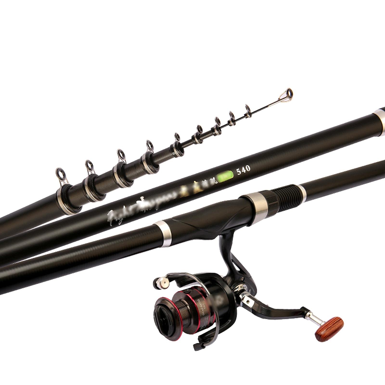 TOMYEUS Super Light Carbon Fiber Telescopic Fishing Rod and Reel Combo - 5.4M Travel Fishing Pole for Saltwater & Freshwater Fishing | Perfect for Boat, Shore & Camping Trips