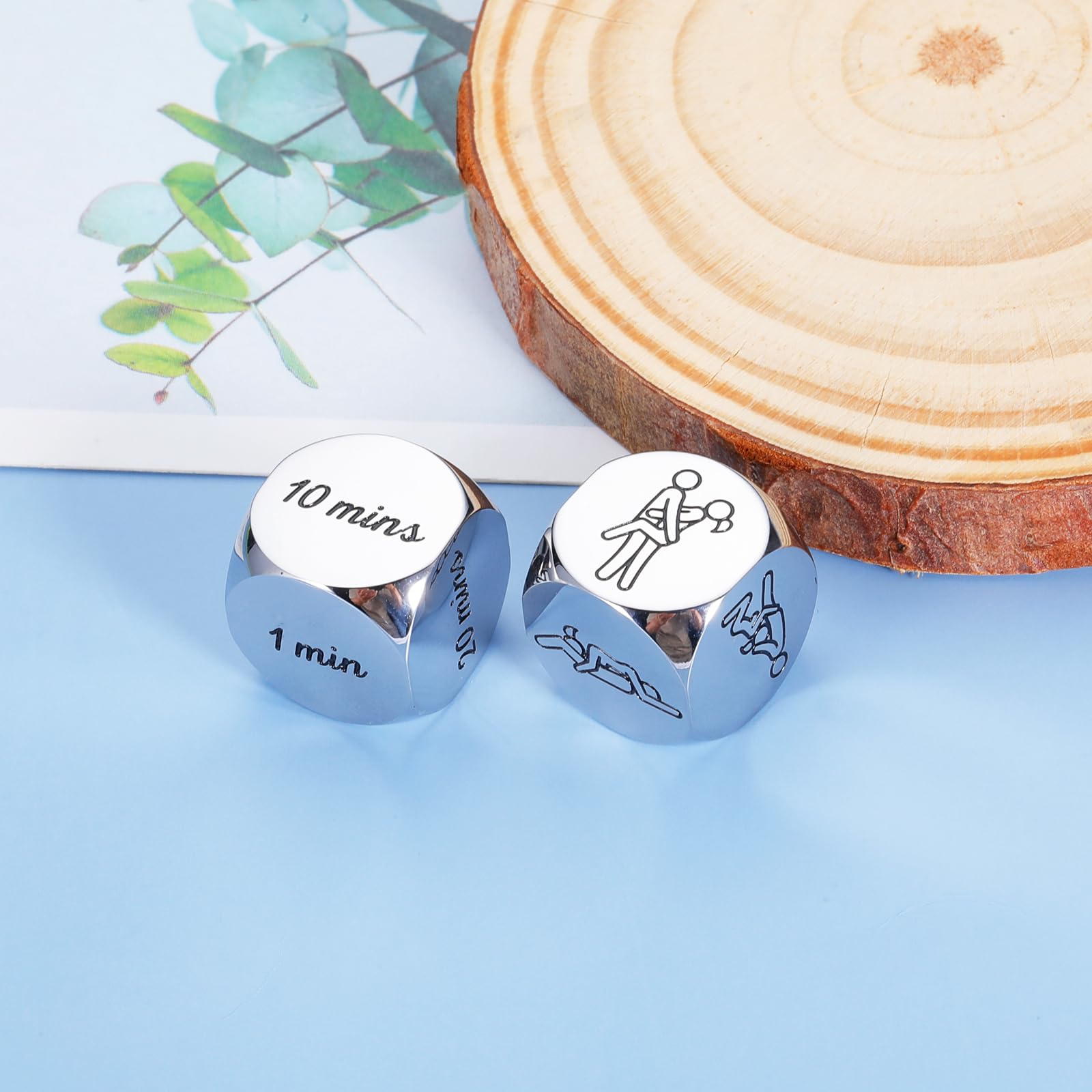2PCS Adult Sex Position Dice - Fun Couples Game for Date Night, Romantic Gifts for Him & Her, Intimate Decision Dice for Spice Up Relationship - Perfect for Anniversary, Valentine's Day & Bedroom Play