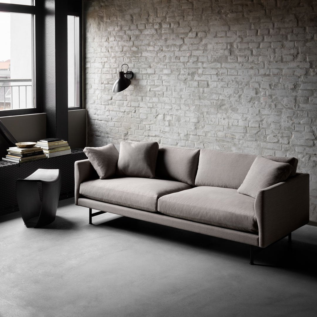 Calmo Sofa 95 - Modern 2 Seater Couch with Sturdy Metal Base | Perfect for Living Room, Lounge & Small Spaces