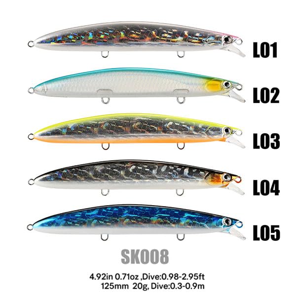 Color G: 4.92in/ 0.71oz 5PCS