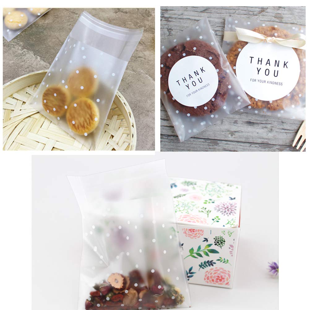 200pcs Resealable Cellophane Bags 4x4 inch - Self Sealing Plastic Bags for Bakery, Candles, Soap & Cookies - Perfect for Food Storage, Party Favors, Wedding Treats & Small Crafts Packaging