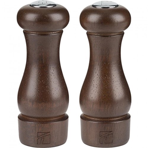 Trudeau Maison 4.5 Inch Maya Salt and Pepper Shakers Set - Elegant Ceramic Spice Dispensers for Dining Table, Kitchen, and Restaurant Use
