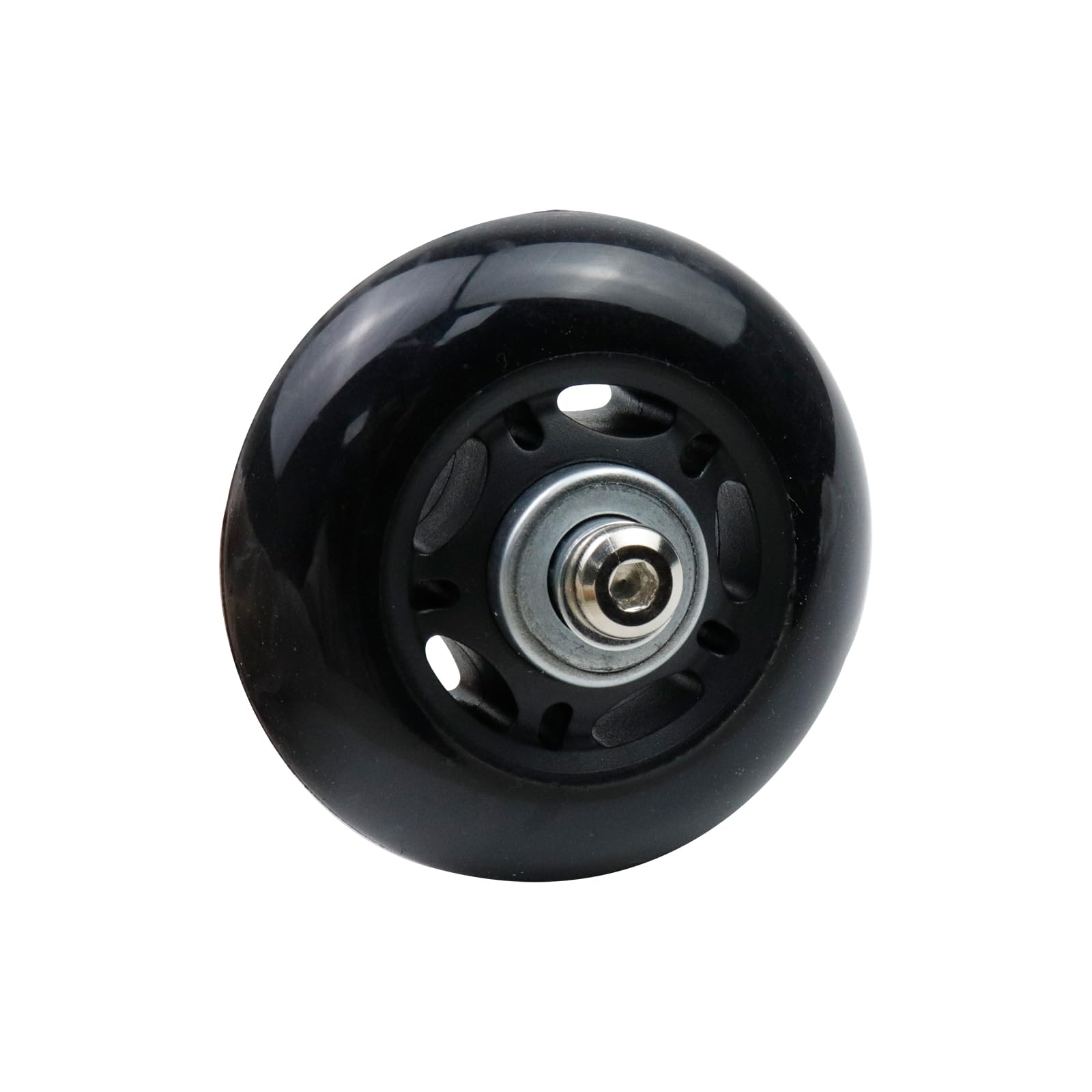 Woogim 2-Pack 2.75 Inch Black PVC Luggage Replacement Wheels - Durable Suitcase & Scooter Caster Wheels for Smooth Travel & Mobility