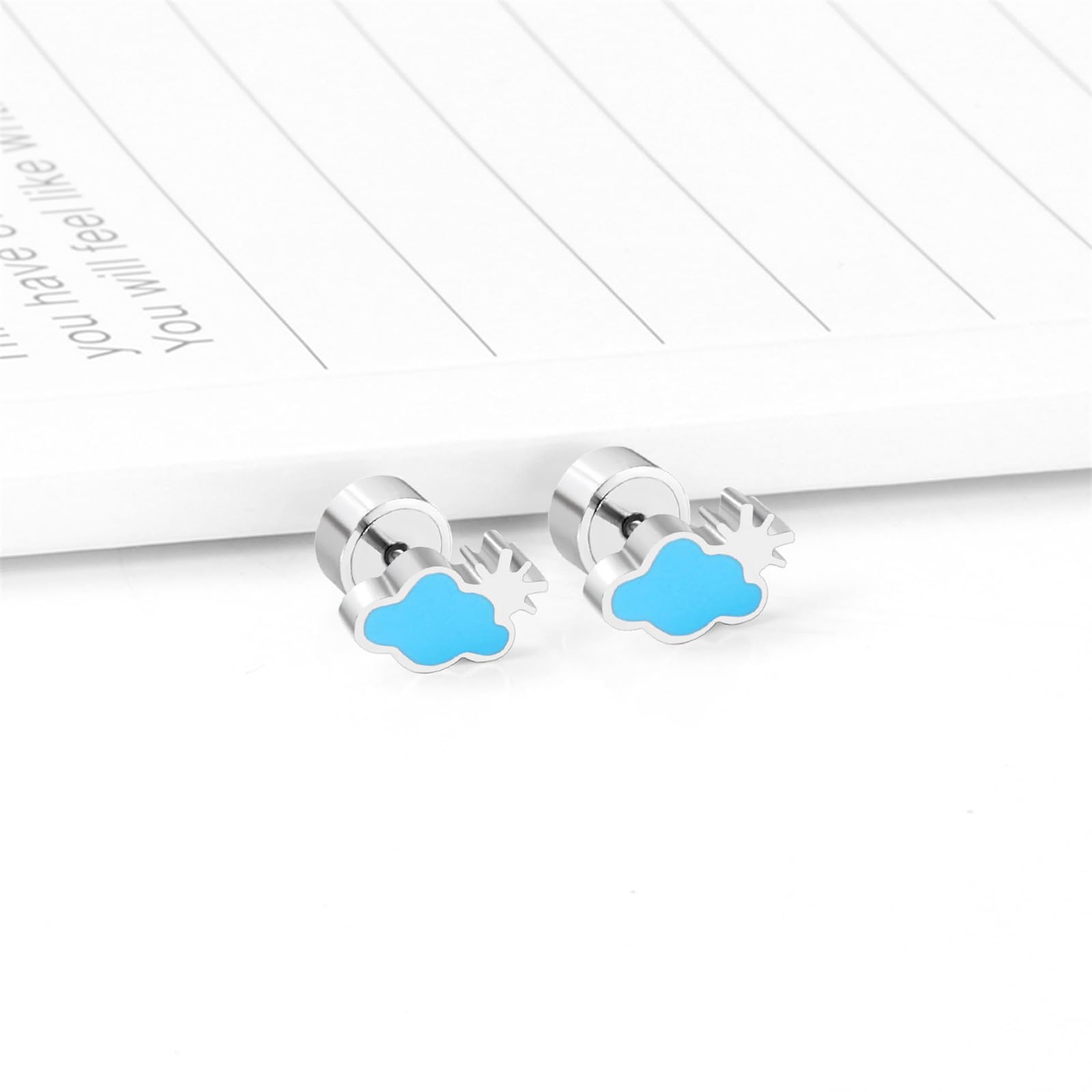Hypoallergenic Stainless Steel Rainbow Strawberry Stud Earrings for Women - Silver Plated Colorful Summer Fruit Jewelry Gifts for Her, Wife, Mom, Daughter, Sister | Perfect for Everyday Wear, Parties, and Special Occasions