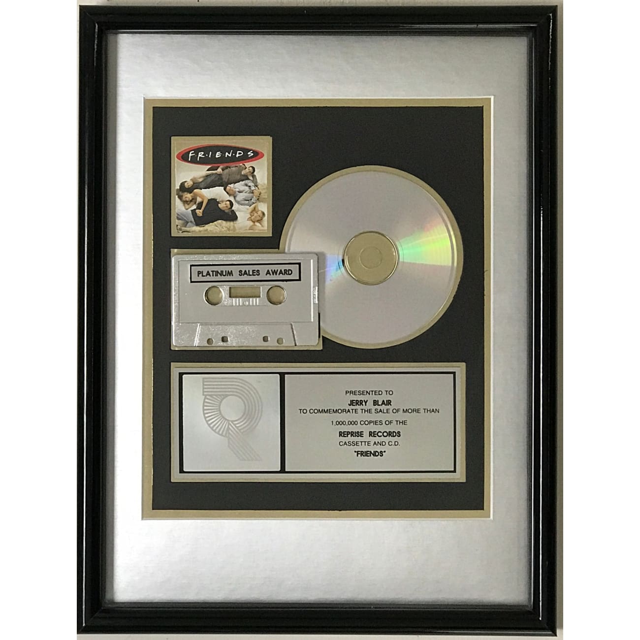 Friends TV Show Soundtrack - RIAA Certified Platinum Album Award | Perfect for Fans & Collectors, Great Gift for Music Lovers