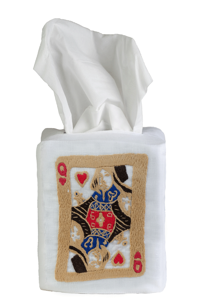 Queen of Hearts Tissue Box Cover - Elegant Decorative Home Accessory for Living Room, Bedroom & Bathroom | Perfect Gift Idea for Housewarming & Holidays