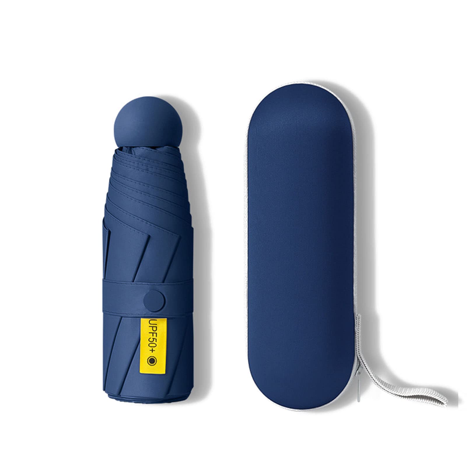 YIDAX Mini Folding Travel Umbrella - Compact Portable UV Protection Sun Umbrella with 8 Windproof Ribs & Storage Box | Perfect for Women, Girls, Commuting, Beach Trips & Outdoor Activities