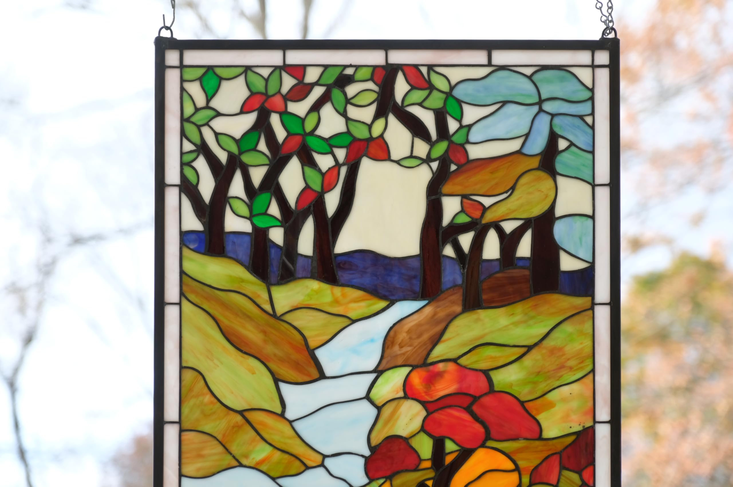 Handcrafted Stained Glass Window Panel - 20.5