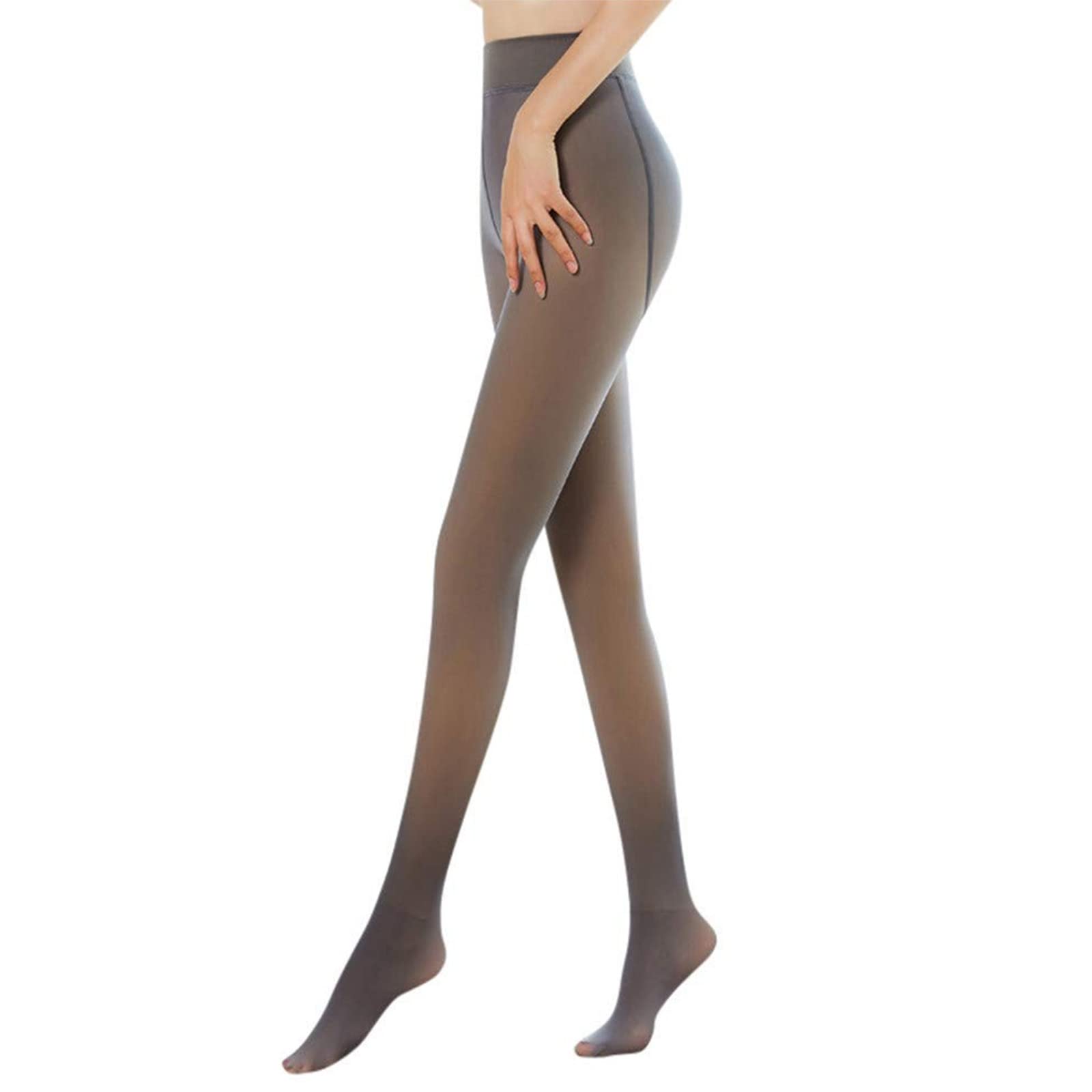 Women's High Waist Fleece Lined Thermal Leggings - Soft Velvet Elastic Tights for Winter, Warm Thick 200g Opaque Pantyhose Pants (Black) - Perfect for Yoga, Running, Workout & Cold Weather Fashion